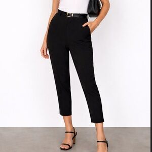 Vince Carrot Tapered Leg Ankle Pants Trousers Black Cropped High Waisted Size 6